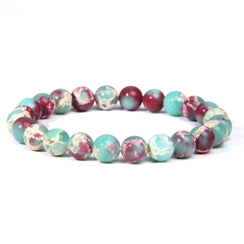 8MM Elastic Natural Stone Bracelets - CS