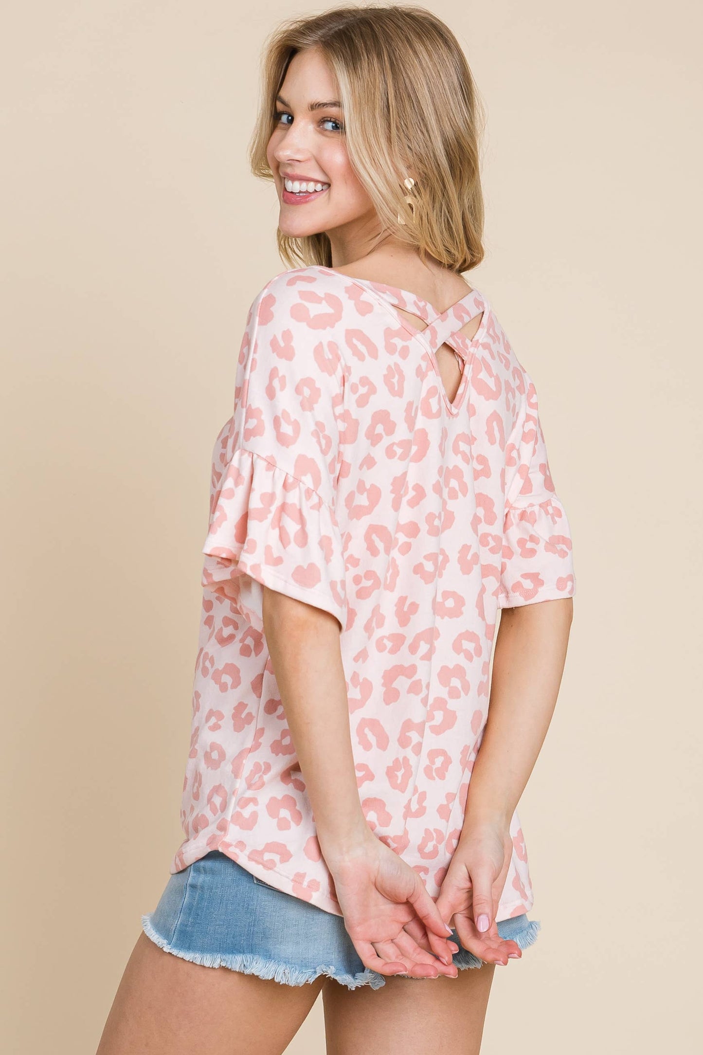 TA2018 CRISS CROSS SHORT SLEEVE TOP