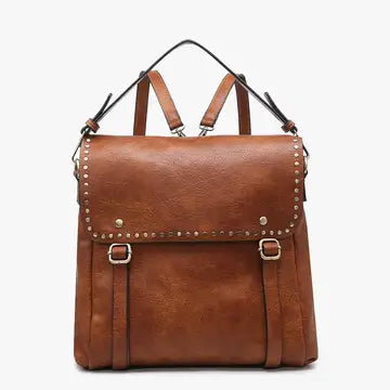 Indigo Studded Backpack Purse