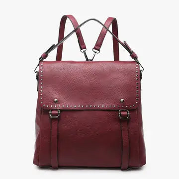 Indigo Studded Backpack Purse