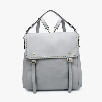 Indigo Studded Backpack Purse