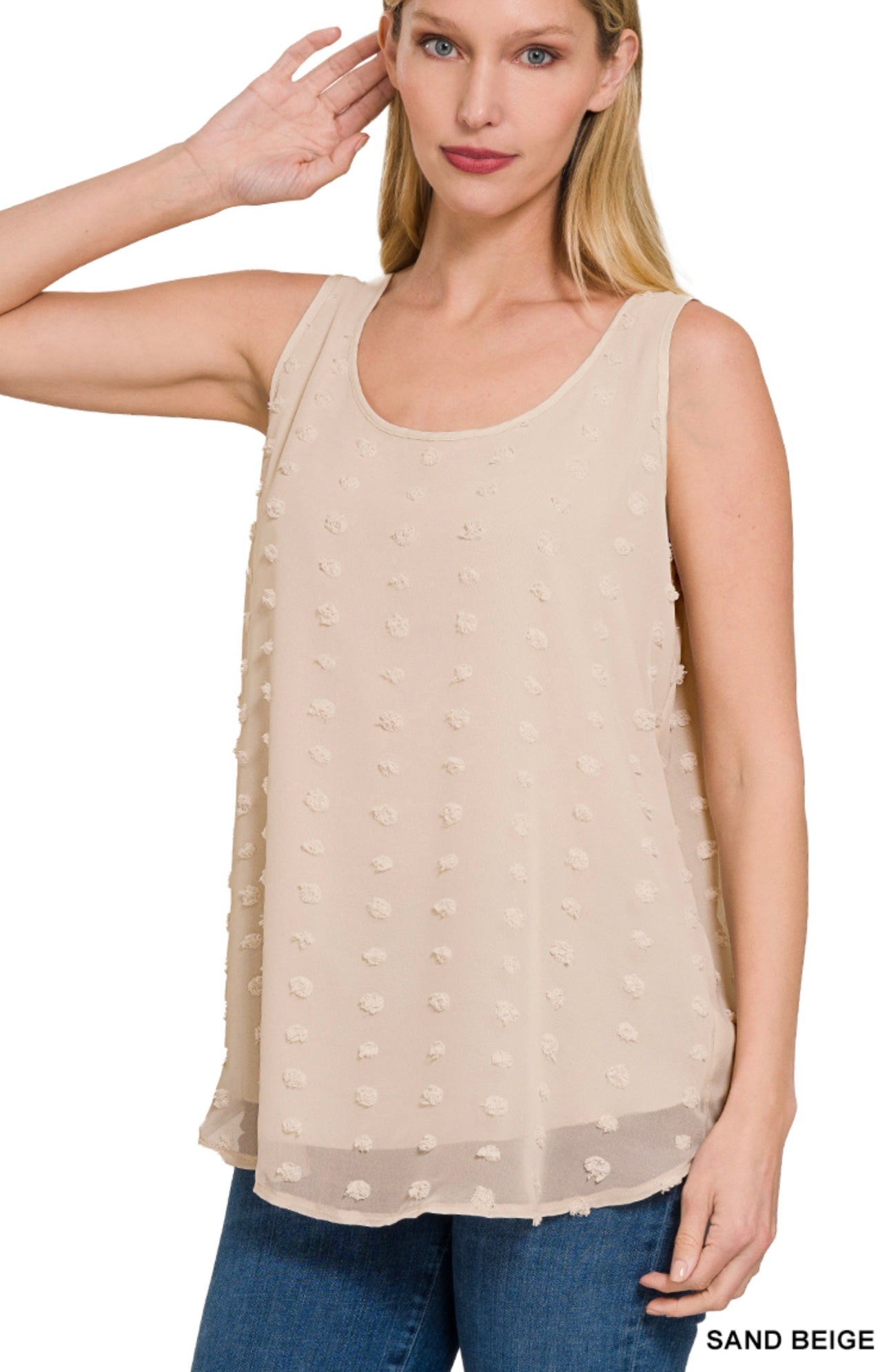 Zenana Dotted Swiss Tank