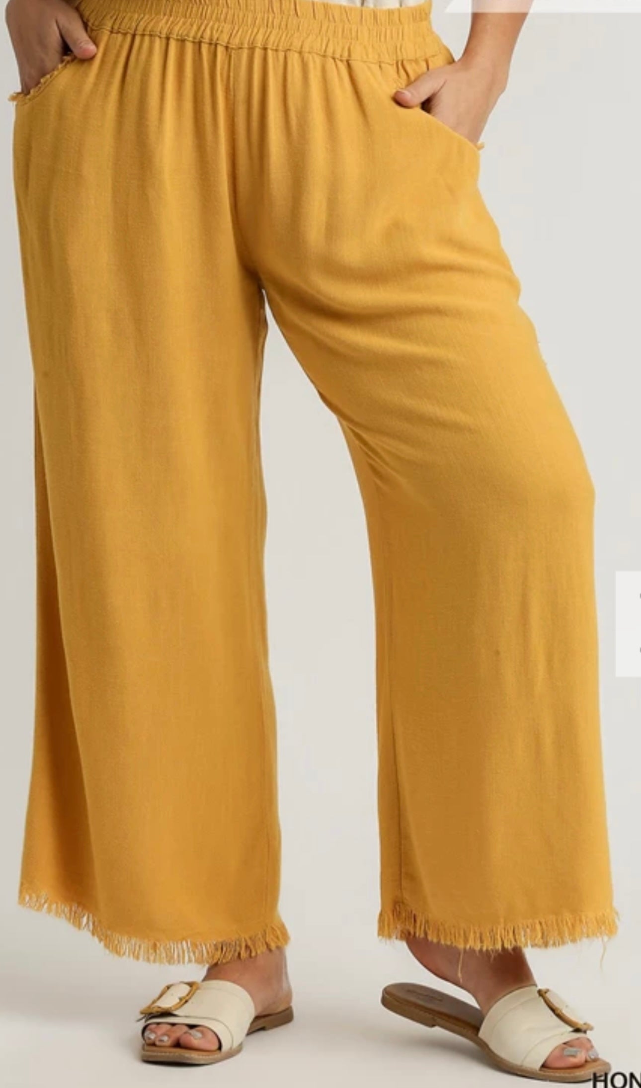 Umgee Linen Blend Pants