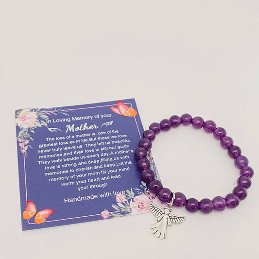 Pendant Amethyst Elastic Bracelets