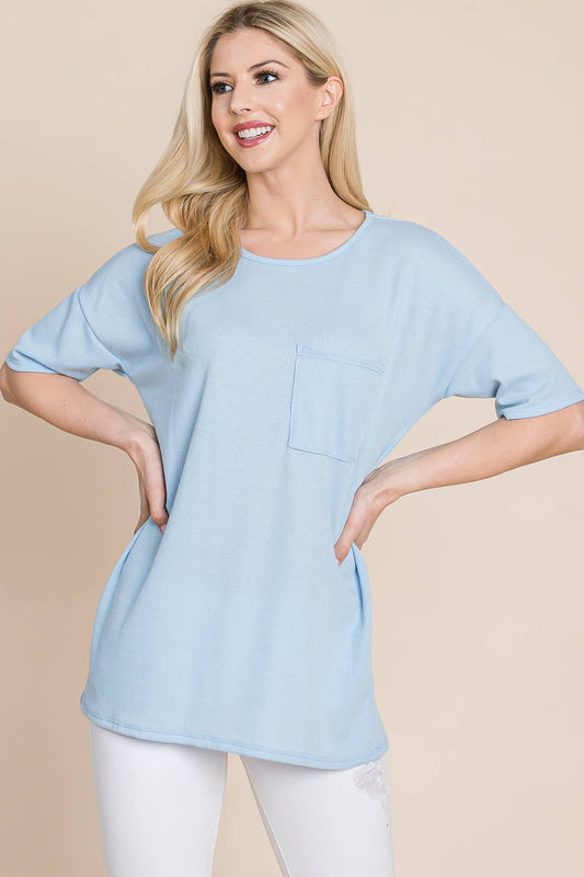 TA1797 SOFT WAFFLE KNIT T-SHIRT