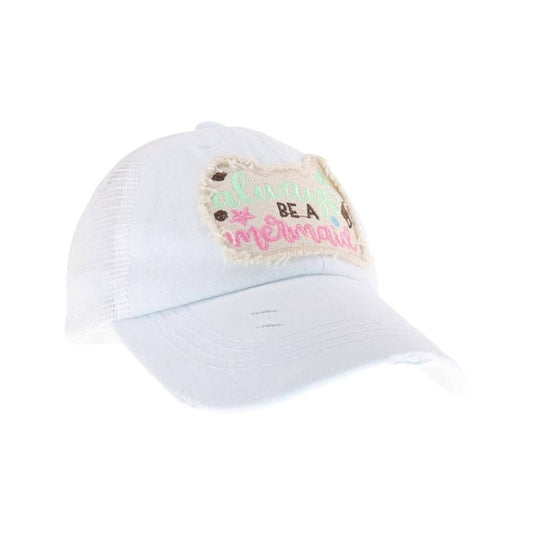 KIDS Embroidered Always Be A Mermaid Patch Criss Cross High