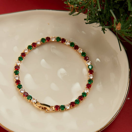 Stella Holiday Baguette Gemstone Tennis Bracelet