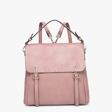 Indigo Studded Backpack Purse