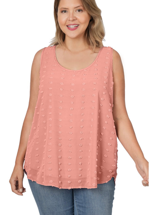 Zenana Dotted Swiss Tank