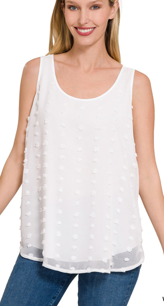 Zenana Dotted Swiss Tank