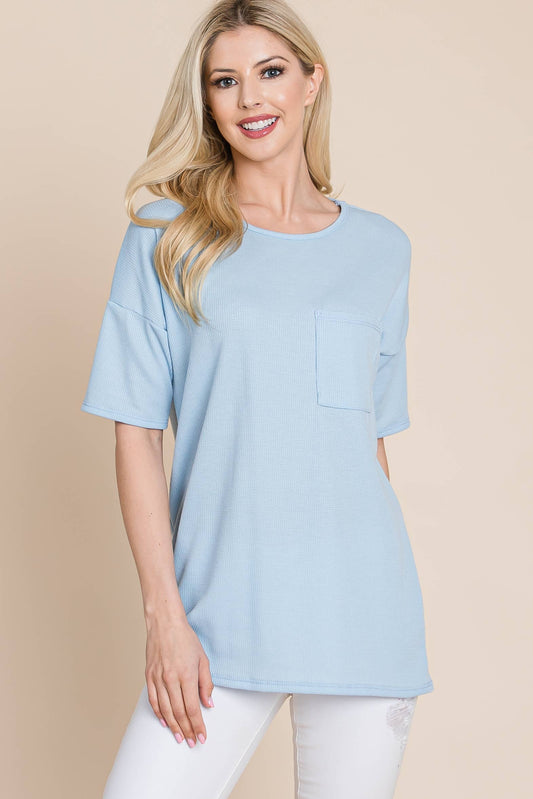 TA1797 SOFT WAFFLE KNIT T-SHIRT