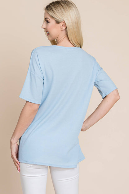 TA1797 SOFT WAFFLE KNIT T-SHIRT