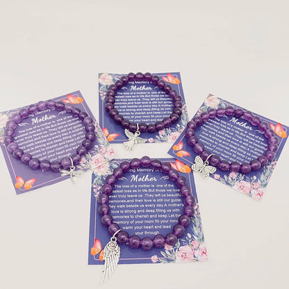 Pendant Amethyst Elastic Bracelets